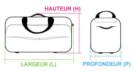 mesure sac de voyage - pas cher - discount