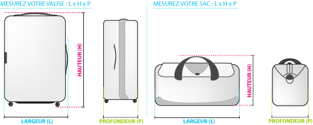 mesure bagages - pas cher - discount